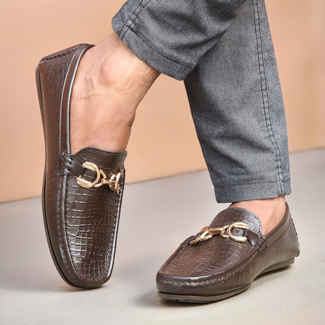 SYZ-1124 Dark Brown Leather Loafer