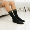 Black Socks With Dark Green Cuff
