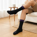 Black Socks With Purple Cuff