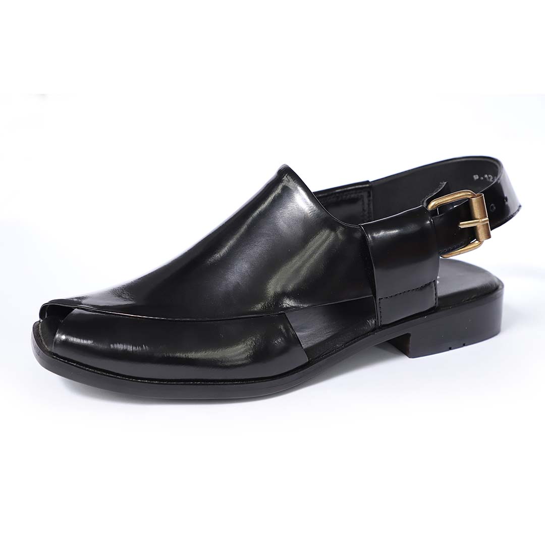 Black Peshawari Chappal