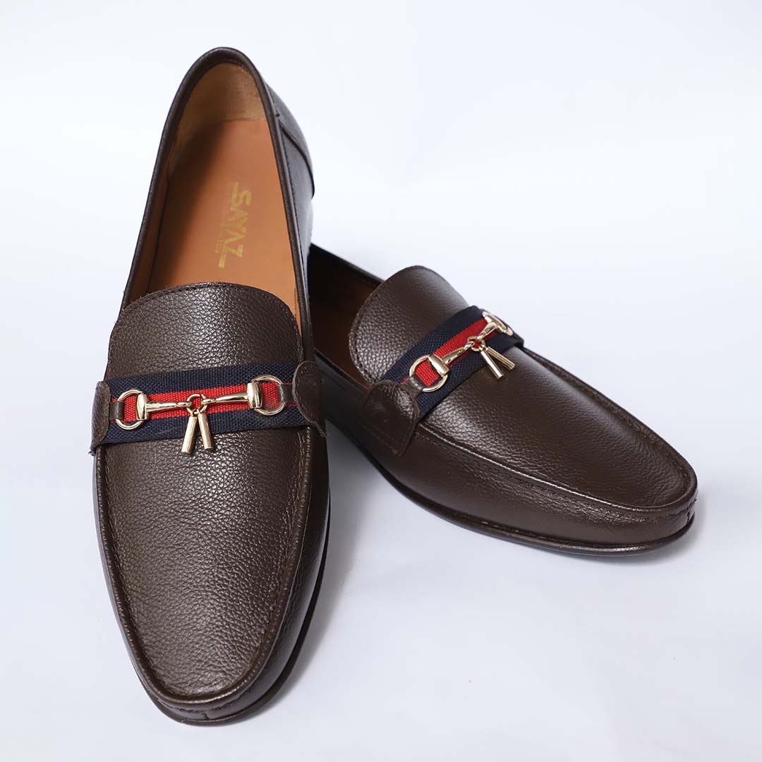 brown Leather loafer