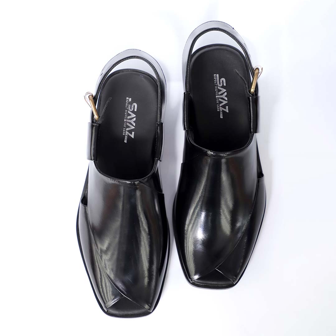 Black Peshawari Chappal