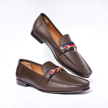 brown Leather loafer