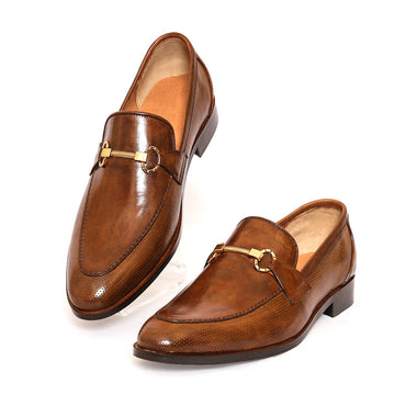 Leather dress shoes