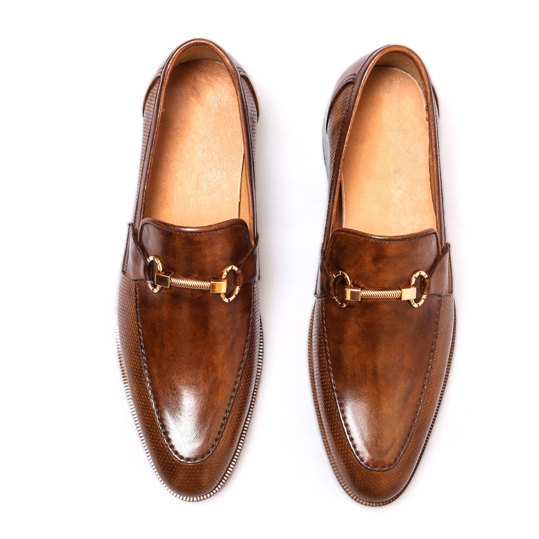 Leather dress shoes