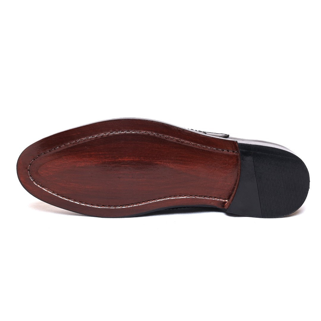 Black Penny Loafers for men