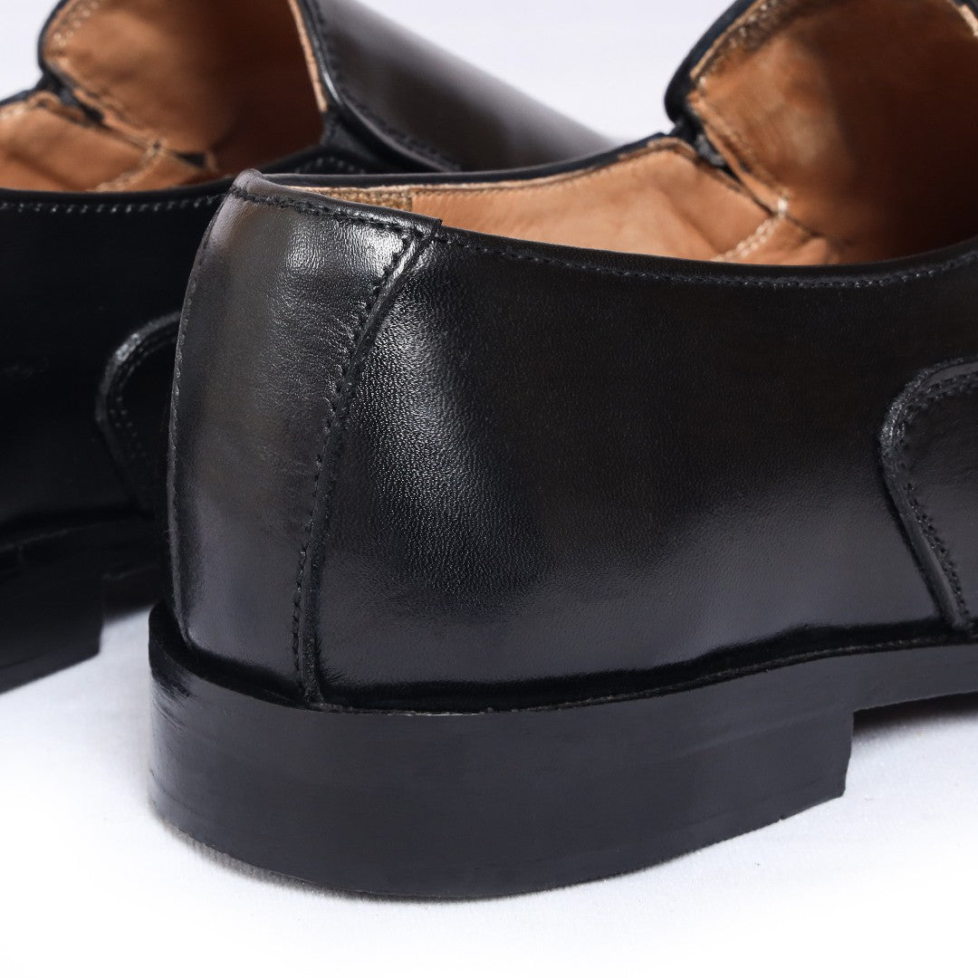 Black Penny Loafers for men