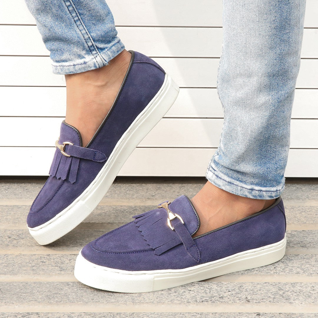 Blue casual shoes