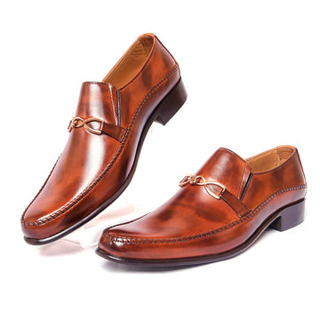 Brown leather shoes