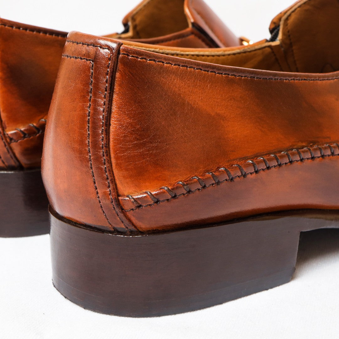 Brown leather shoes