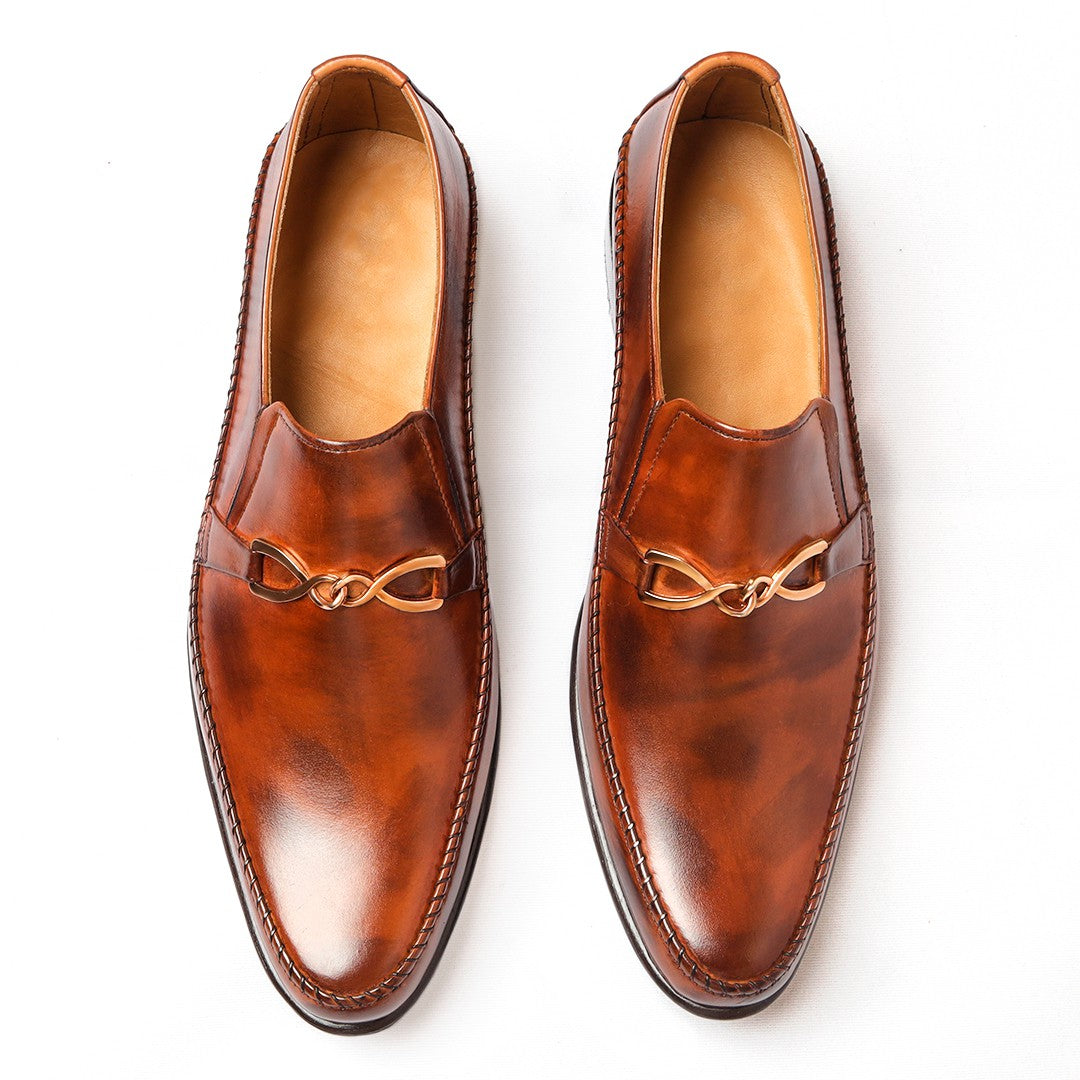 Brown leather shoes